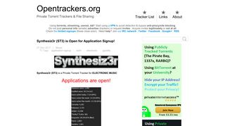 Synthesiz3r (ST3) is Open for Application Signup! - Private Torrent ...
