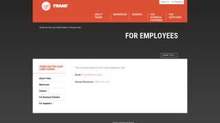 For Employees - Trane