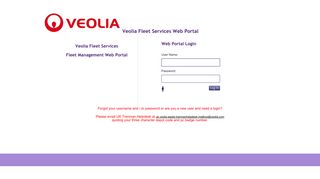 Veolia Fleet Services Web Portal