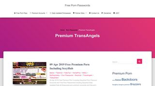 TransAngels - Free Porn Passwords