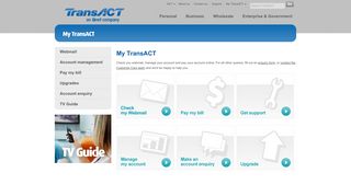 My TransACT - Customer Centre | TransACT