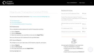 How to use Transaction Central (TSYS) - MINDBODY Support