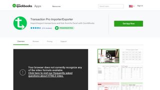 Transaction Pro Importer/Exporter | QuickBooks App Store