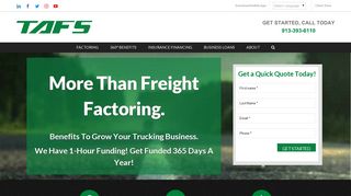 TAFS: Freight Factoring for Trucking Companies | 1-Hour Funding