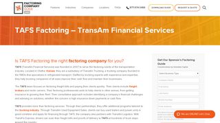 TAFS Factoring | TransAm Financial Services | Factoring Company