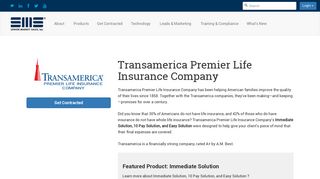Transamerica Premier Life Insurance Company - SeniorMarketSales