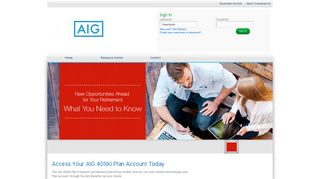 Access Your AIG 401(k) - Transamerica Retirement Solutions