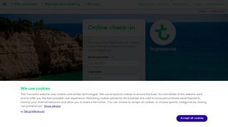 Online check-in at Transavia
