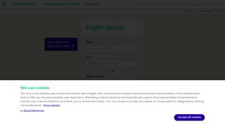 Flight status Transavia | View current flight times