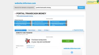 portal.transcash.money at WI. DOMESTIC FUND TRANSFER