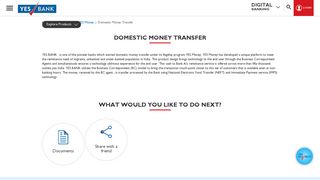 YES BANK Money – Domestic Remittance Service by YES BANK