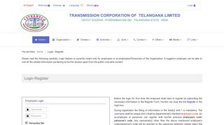 Login - Register - TSTransco