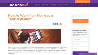 How to Work from Home as a Transcriptionist - TranscribeMe!