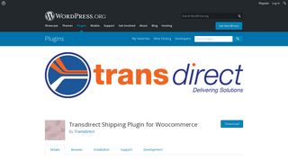 Transdirect Shipping Plugin for Woocommerce | WordPress.org