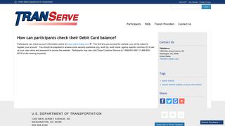 How can participants check their Debit Card balance? | US ...
