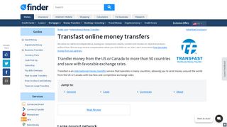 Transfast international money transfers to 50+ countries | finder.com