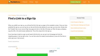 Find a Link to a Sign Up - Sign Up Genius