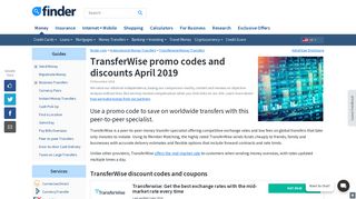 TransferWise discount codes & coupons February 2019 | finder.com