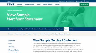 ViewSample Merchant Statement - TSYS