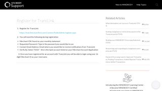 Register for TransLink - MINDBODY Support