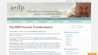 The AEDP Journal: Transformance - AEDP Institute