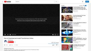 How to Download and install Transformers Online - YouTube
