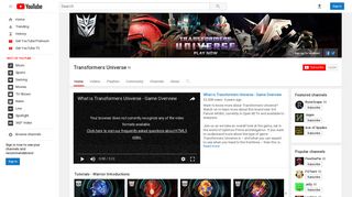Transformers Universe - YouTube