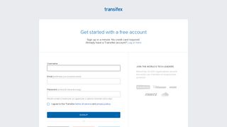 Transifex - Sign up