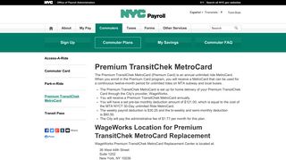 Premium TransitChek MetroCard - OPA - NYC.gov