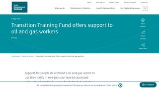 Transition Training Fund offers support to oil and gas workers | Skills ...