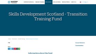 Skills Development Scotland - Maersk Training