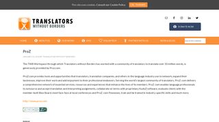 Proz.com - Translators without Borders