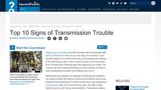 Top 10 Signs of Transmission Trouble - Auto | HowStuffWorks