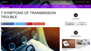 7 Symptoms of Transmission Trouble - HONK