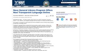 Navy General Library Program Offers New Transparent Language ...