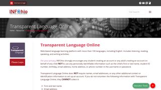 Transparent Language Online - INFOhio