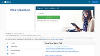 TransPecos Banks: Login, Bill Pay, Customer Service and Care Sign ...