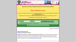 Login - pa ezpass - PA Turnpike