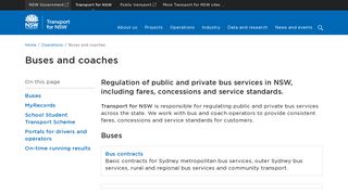 Buses and coaches | Transport for NSW
