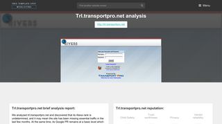 Trl Transport Pro. Transport Pro - Login - Popular Website Reviews