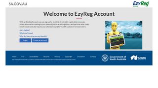 EzyReg Account - Welcome