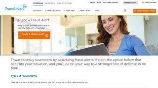 Fraud Alert | Place Online Fraud Alerts on Your Credit ... - TransUnion