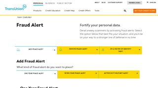 Fraud Alerts | Place a Fraud Alert | TransUnion