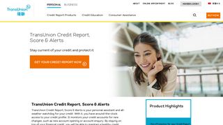 Credit Report, Score & Alerts | TransUnion