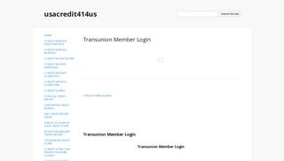 Transunion Member Login - usacredit414us - Google Sites
