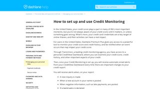 How to set up and use Credit Monitoring – Dashlane