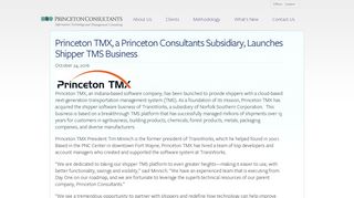 Princeton TMX, a Princeton Consultants Subsidiary, Launches ...