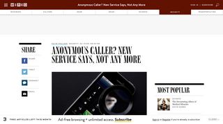 Anonymous Caller? New Service Says, Not Any More | WIRED