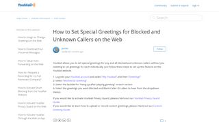 How to Set Special Greetings for Blocked and Unknown Callers on the ...