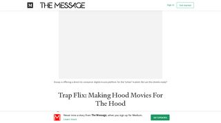 The Political Economy of Trapflix: Making Hood Movies For The Hood